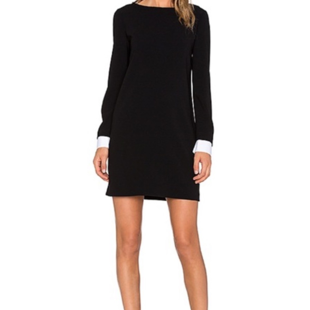Theory Amszia Black Long-sleeve dress